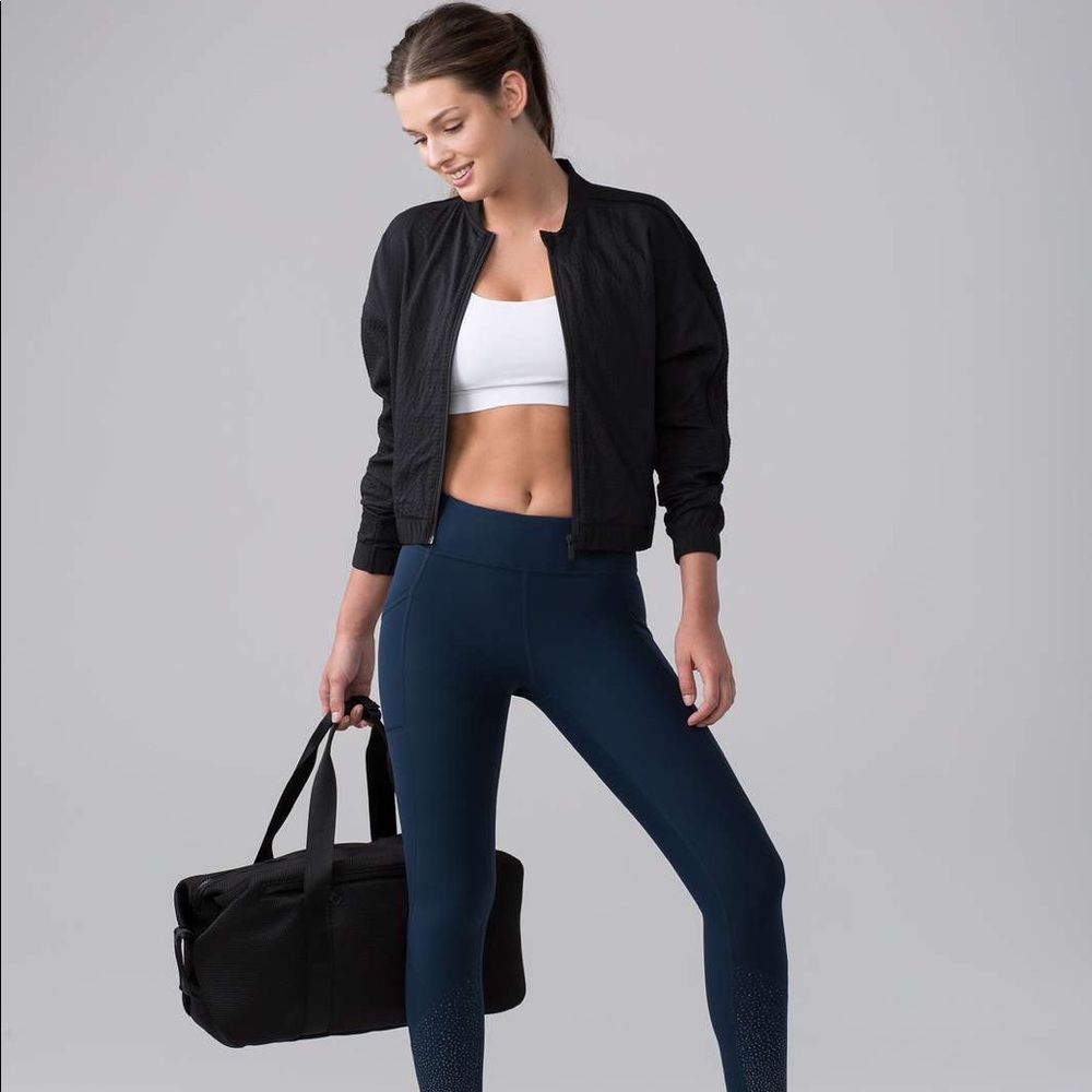 Lulu bomber jacket with mesh panels